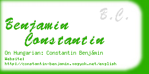 benjamin constantin business card