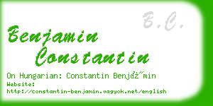 benjamin constantin business card